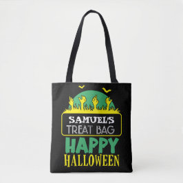 Bolso De Tela Personalizado de Halloween Candy & Treat Tote Bag
