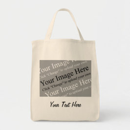 Bolso De Tela Personalizado de imagen y plantilla de texto para
