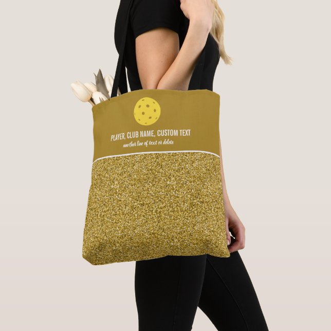 Bolso De Tela Personalizado de impresión de Purpurina dorado rem (Detalle)