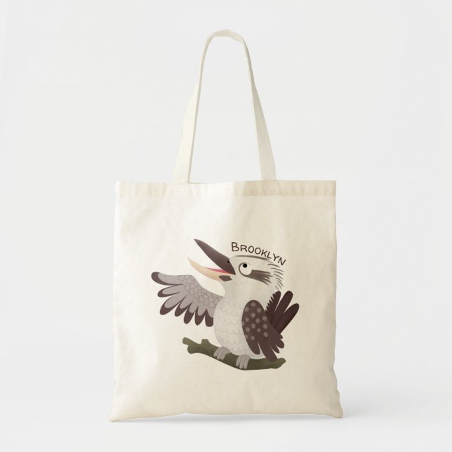 Bolso De Tela Personalizado de kookaburra gracioso (Frente)
