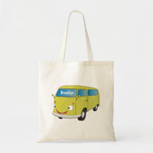 Bolso De Tela Personalizado de la camioneta verde lima clásica