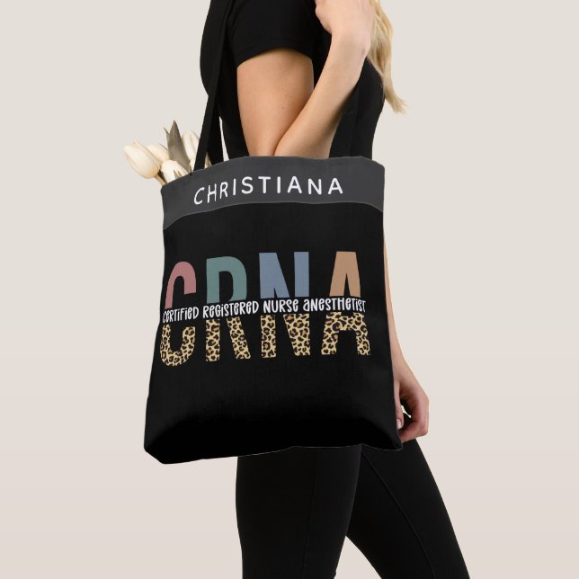 Bolso De Tela Personalizado de la CRNA Certificado de enfermero  (Detalle)