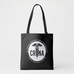 Bolso De Tela Personalizado de la CRNA Certificado de enfermero 