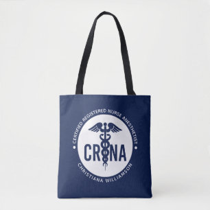 Bolso De Tela Personalizado de la CRNA Certificado de enfermero