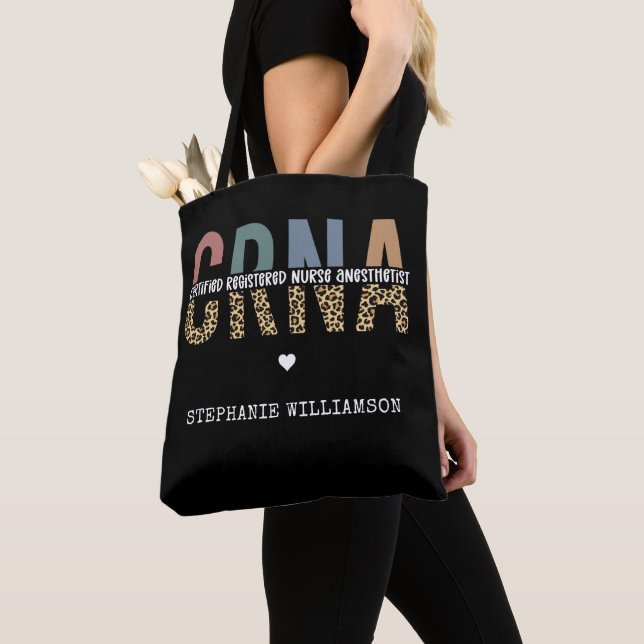 Bolso De Tela Personalizado de la CRNA Certificado de enfermero  (Detalle)