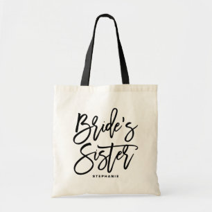 Bolso De Tela Personalizado de la novia que deja la mano en la b