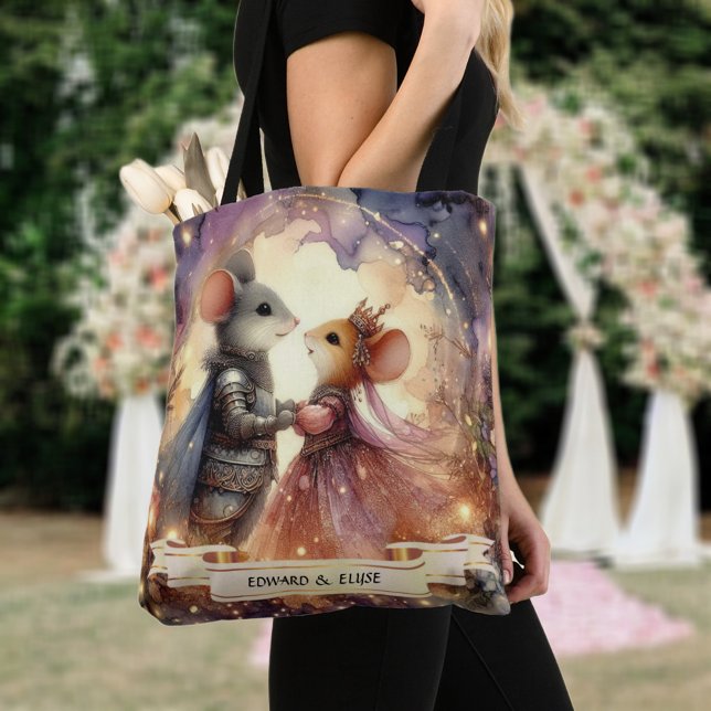 Bolso De Tela Personalizado de la pareja del ratón Boda de cuent (Subido por el creador)