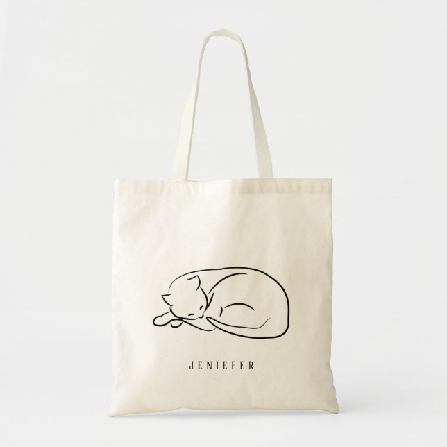 Bolso De Tela Personalizado de la pata del Mascota negro persona (Frente)