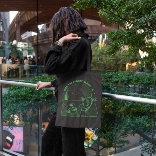 Bolso De Tela Personalizado de la Tierra de la cita de reciclaje (Subido por el creador)