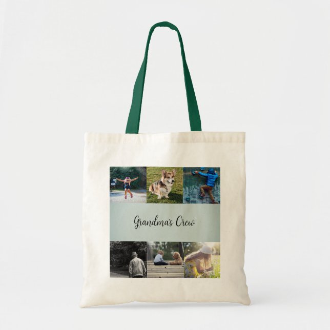 Bolso De Tela Personalizado de la tripulación de una abuela 6 fo (Frente)