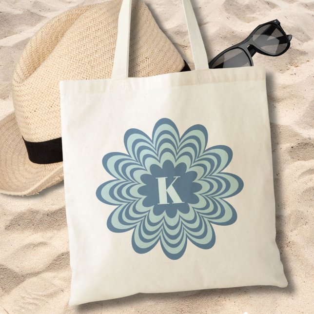 Bolso De Tela Personalizado de las flores azules abstractas (Subido por el creador)