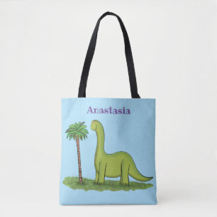 Bolso De Tela Personalizado de los dinosaurios de brontosauro ve