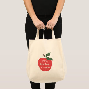 Bolso De Tela personalizado de manzanas regalo para profesores p