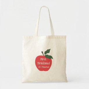 Bolso De Tela personalizado de manzanas regalo para profesores p