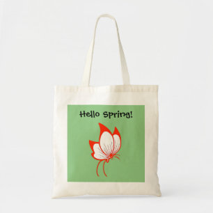 Bolso De Tela Personalizado de mariposa naranja, arte natural de