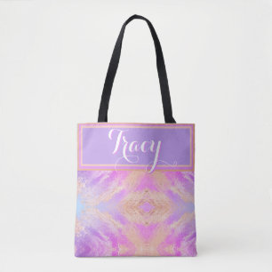 Bolso De Tela Personalizado De Mármol Rosa bonito