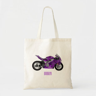 Bolso De Tela Personalizado de motocicleta Purple