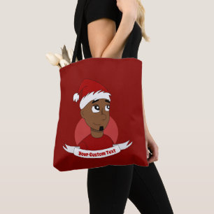 Bolso De Tela Personalizado de Navidades sonrientes