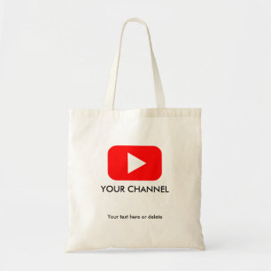 Bolso De Tela Personalizado de nombres de canal de Youtube