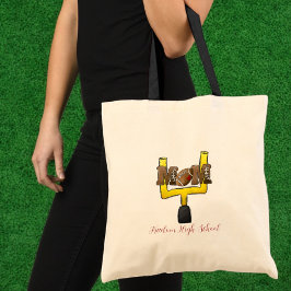 Bolso De Tela Personalizado de nombres de escuela de Football Mo