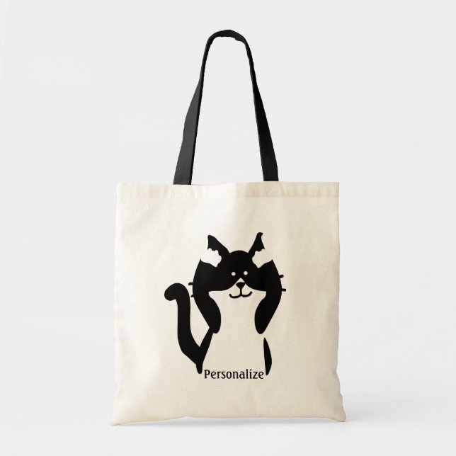 Bolso De Tela Personalizado de Orejas de Cobertura de Tuxedo (Frente)