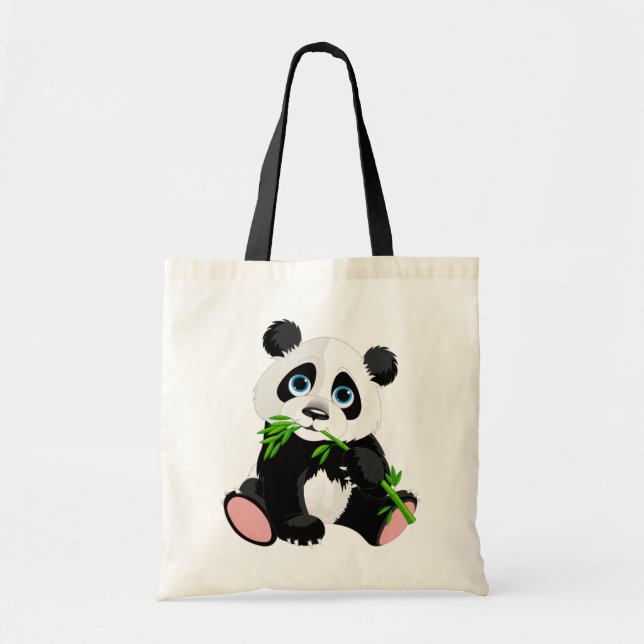 Bolso De Tela Personalizado de oso de Cute Panda (Frente)