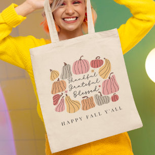 Bolso De Tela Personalizado de otoño de calabaza suave