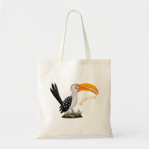 Bolso De Tela Personalizado de pájaro safari de buey amarillo di