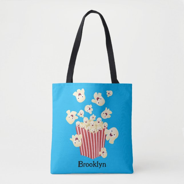 Bolso De Tela Personalizado de palomitas de palomitas graciosas (Anverso)