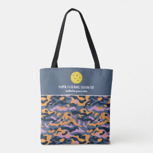 Bolso De Tela Personalizado De Patrón De Camo Gris Rosado Paddle