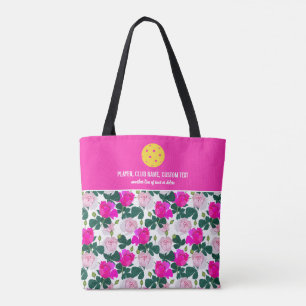Bolso De Tela Personalizado De Patrón Floral Rosa Rosa Rosa Pick