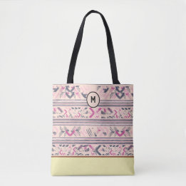 Bolso De Tela Personalizado De Patrón Textil Resumen Estilizado