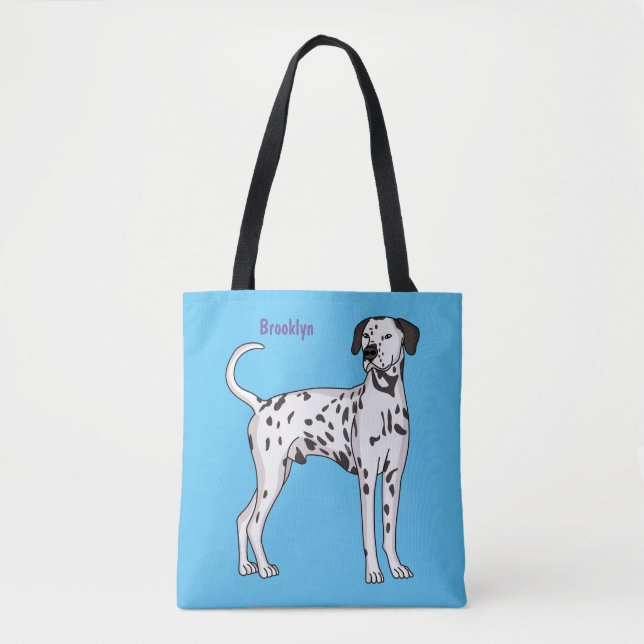 Bolso De Tela Personalizado de perro dalmatiano (Anverso)