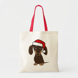 Bolso De Tela Personalizado de perro de chocolate Dachshund Sant