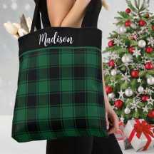 Personalizado de Plaid Tartán Verde y Negro