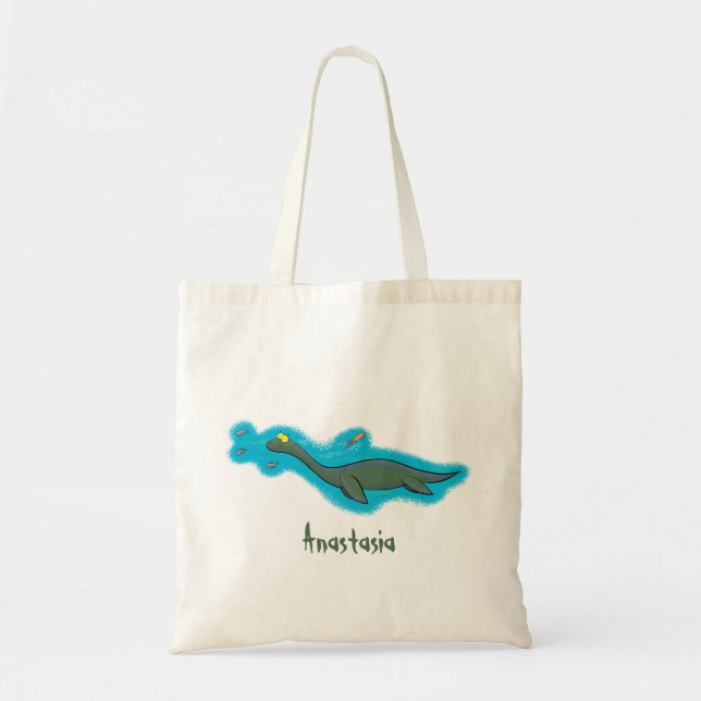 Bolso De Tela Personalizado de plesiosaurios monstruo del mar (Frente)