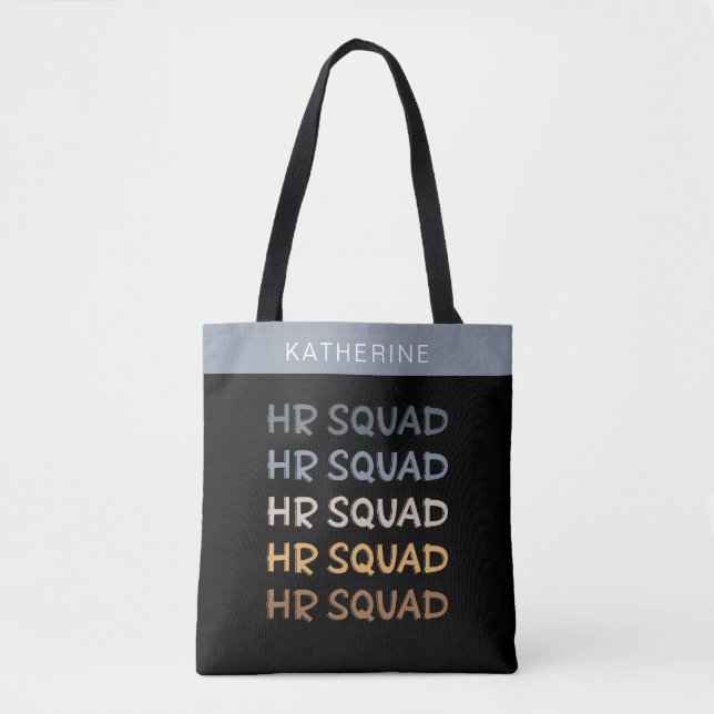 Bolso De Tela Personalizado de Recursos Humanos Squad: regalos d (Anverso)