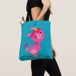 Bolso De Tela Personalizado de Skateboarding de Cute Unicorn