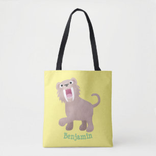 Bolso De Tela Personalizado de Smilodon del tigre dientes de Cut