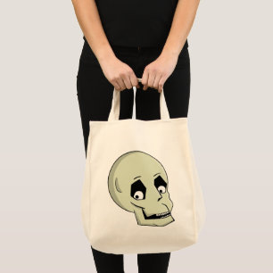 Bolso De Tela Personalizado de sonrisa de cráneo lúdico