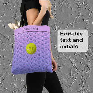 Bolso De Tela personalizado de tenis con motivos en azul rosa