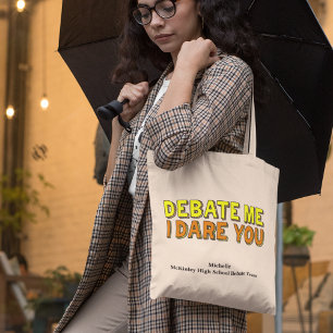 Bolso De Tela Personalizado de texto retro divertido del equipo 