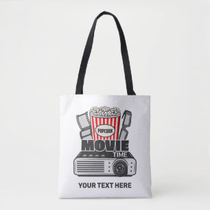Bolso De Tela Personalizado de texto y tiempo de película de col