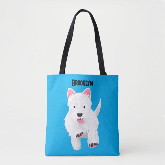 Bolso De Tela Personalizado de tierra de montaña blanca y blanca (Anverso)
