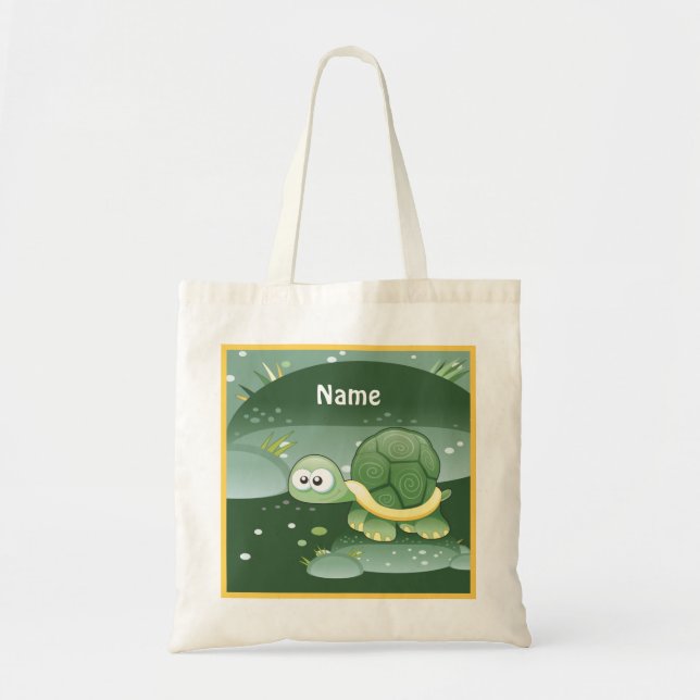 Bolso De Tela Personalizado de tortuga suave Tote Bag (Frente)