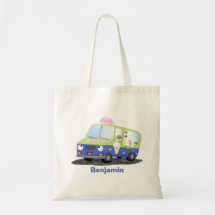 Bolso De Tela Personalizado de un camión de helados alegre