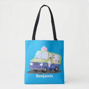 Bolso De Tela Personalizado de un camión de helados alegre