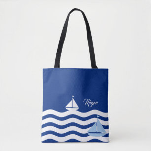 Bolso De Tela Personalizado del Día de las Barcas Navales