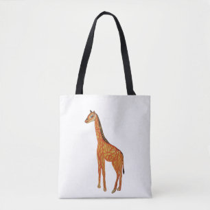 Bolso De Tela Personalizado del dibujo de la jirafa todo encima