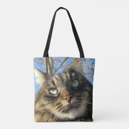 Bolso De Tela Personalizado del gato del gatito todo encima -